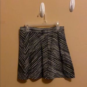 A black and white skirt